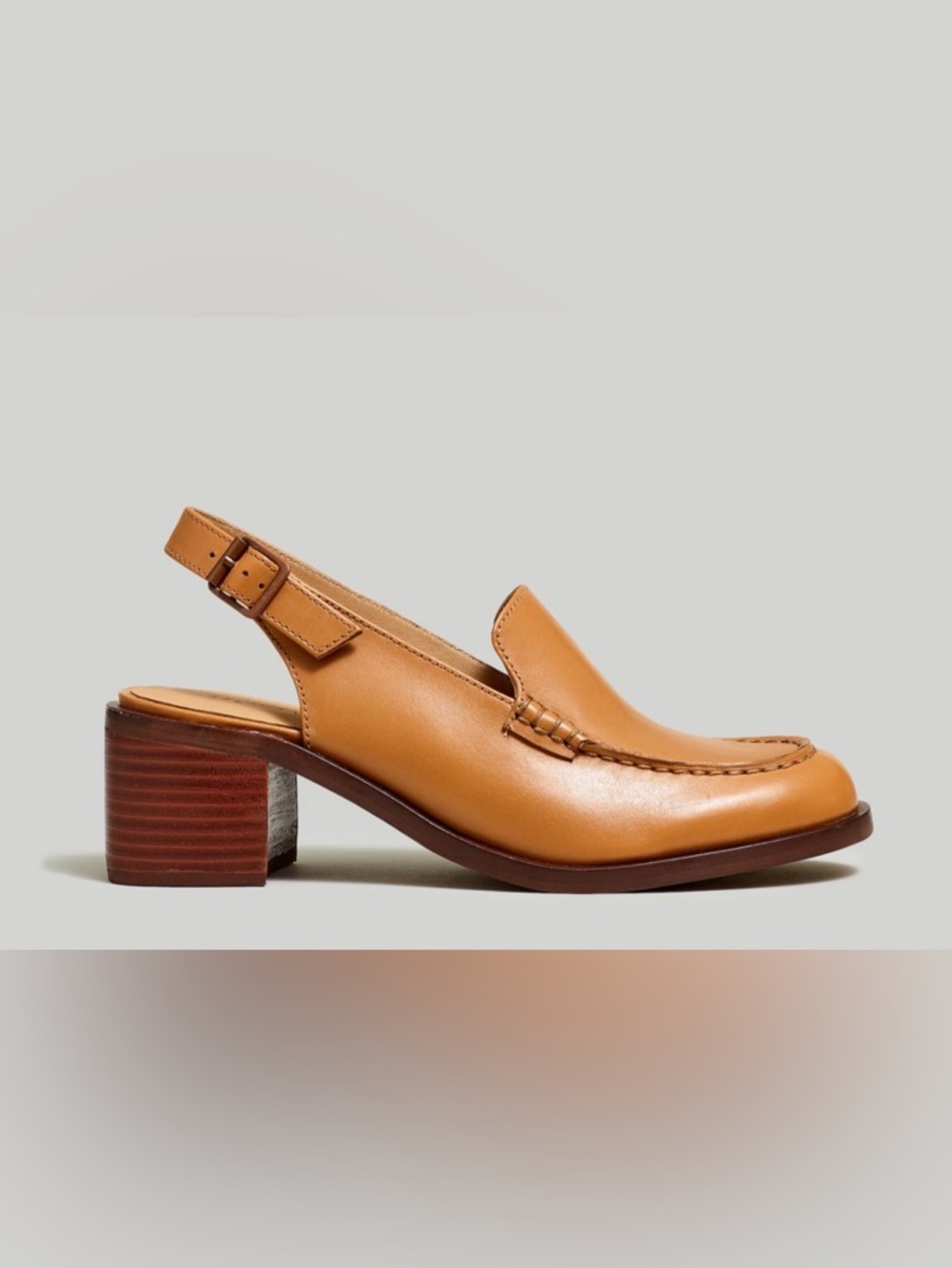 Madewell Mervin Slingback Loafer in the color Desert Camel - Picture 2 of 9